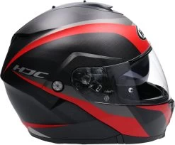 HJC C91 TALY Klapphelm -Macna Store hjc c91 taly klapphelm matt schwarz rot mc1sf s 119257srs 3 4