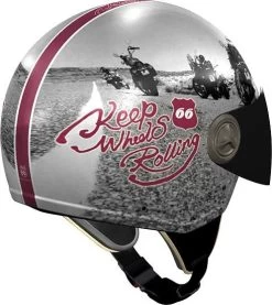 ROUTE 66 VINTAGE II KEEP ROLLING Jethelm 10 ROUTE 66 VINTAGE II KEEP ROLLING Jethelm -Macna Store route 66 vintage ii keep rolling jethelm grau rot m 109027srm 2 4